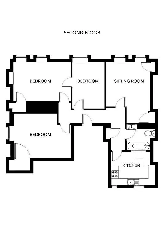 Stunning 3 Bedroom Period City Centre Apartment Bath